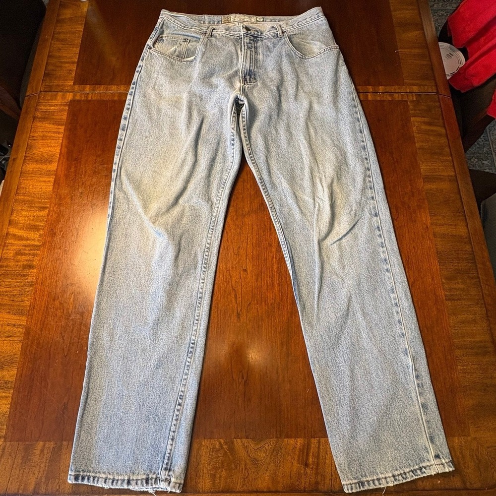 Vintage Bugle Boy Loose Fit Jeans 36x34 Light Wash Denim